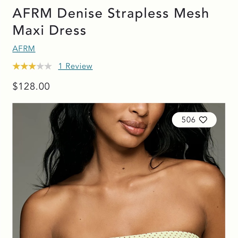AFRM Denise Strapless Mesh Maxi Dress - Picture 4 of 4